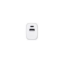 WEGENER. Napájecí adaptér s portem USB-A 18W a USB-C 20W ve recyklovaného ABS (100% rABS)