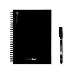 STARTER KIT INFINITEBOOK A5. Sada obsahuje "Infinitebook", čistící sadu, fix a držák na popisovače