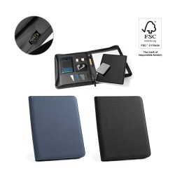 EMERGE FOLDER. Složka A4 z materiálu recyklovaného polyesteru (100% rPET) 300D se zipem