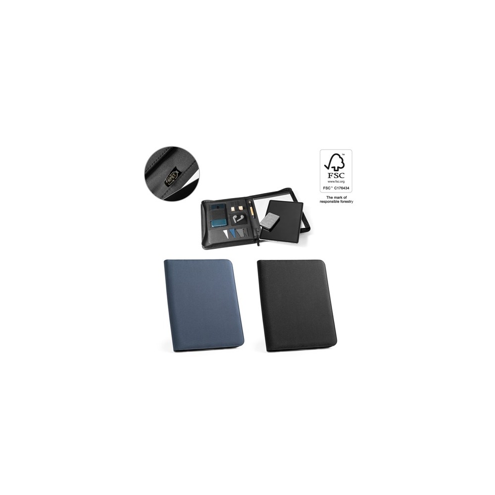 EMERGE FOLDER. Složka A4 z materiálu recyklovaného polyesteru (100% rPET) 300D se zipem