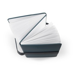 SANDERSON. Poznámkový blok A5 z PU (50 % recyklovaný) se dvěma bloky: linkované stránky a obyčejné stránky