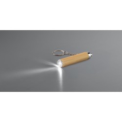 RACHEL. Přívěsek na klíče z bambusu a ABS plastu s LED svítilnou