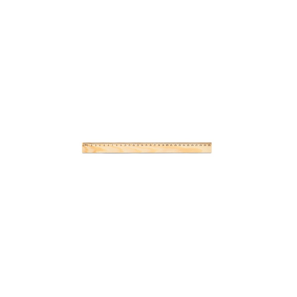 WESLEY 30. Pravítko z borovicového dřeva se stupnicí 30 cm