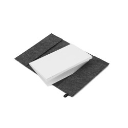 BALDWIN. Poznámkový blok A5 s recyklovaným plstěným obalem (100% rPET) a linkovanými stránkami ze 100% recyklovaného papíru