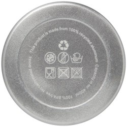 Hliníková láhev na vodu Oregon z recyklovaného hliníku s certifikací RCS a karabinou, 400 ml