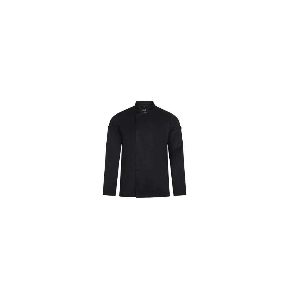 VL AGNI. Unisexová kuchyňská bunda (190 g/m²) z bavlny (35 %) a recyklovaného polyesteru (65 %)