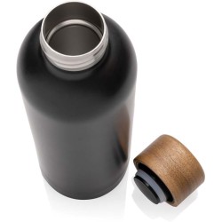 Termo lahev Wood z RCS recyklované nerezové oceli