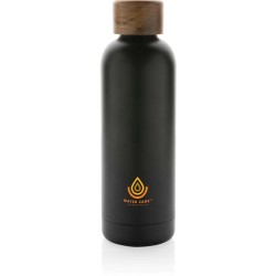 Termo lahev Wood z RCS recyklované nerezové oceli