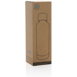 Termo lahev Wood z RCS recyklované nerezové oceli