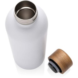 Termo lahev Wood z RCS recyklované nerezové oceli