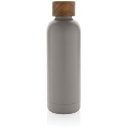 Termo lahev Wood z RCS recyklované nerezové oceli