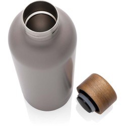 Termo lahev Wood z RCS recyklované nerezové oceli