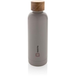 Termo lahev Wood z RCS recyklované nerezové oceli