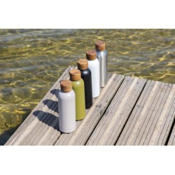 Termo lahev Wood z RCS recyklované nerezové oceli