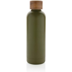 Termo lahev Wood z RCS recyklované nerezové oceli