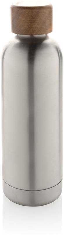Termo lahev Wood z RCS recyklované nerezové oceli