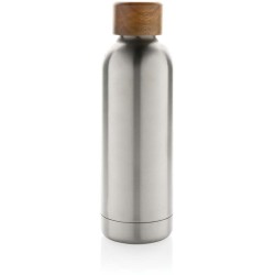 Termo lahev Wood z RCS recyklované nerezové oceli