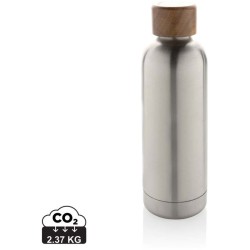 Termo lahev Wood z RCS recyklované nerezové oceli