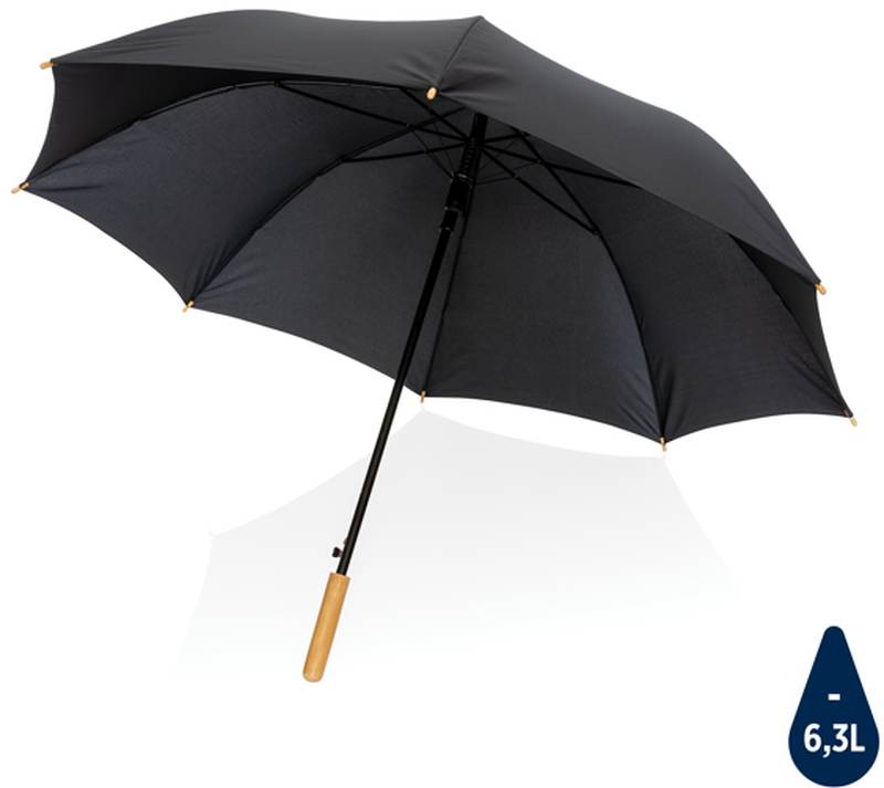 27 bambusový auto-open deštník Impact ze 190T RPET AWARE