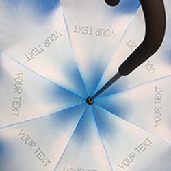 Oboustranný, větruodolný deštník s celoplošným tiskem