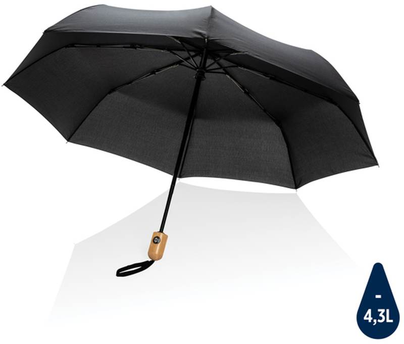 21 bambus auto-open/close deštník Impact ze 190T RPET AWARE