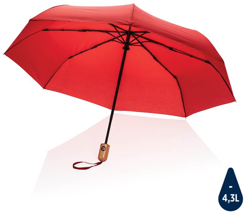 21 bambus auto-open/close deštník Impact ze 190T RPET AWARE