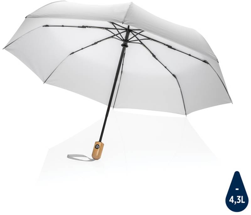 21 bambus auto-open/close deštník Impact ze 190T RPET AWARE