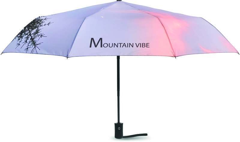 Automatický bouřkový deštník s celoplošným potiskem.