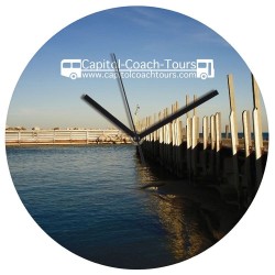 Nástěnné hodiny s celoplošným potiskem Venice