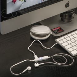 Bezdrátová pecková sluchátka bílá