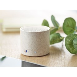 Round bass+ BT reproduktor, sláma/ABS