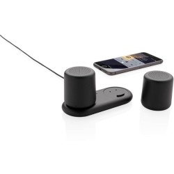 Set bezdrátově nabíjených stereo reproduktorů