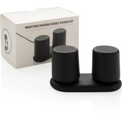 Set bezdrátově nabíjených stereo reproduktorů