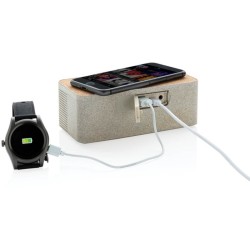 Bezdrátový reproduktor a nabíječka z pšeničné slámy