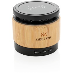 Bambusový bezdrátový reproduktor a nabíječka