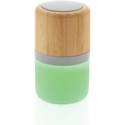 Bambusový reproduktor 3W s náladovým světlem