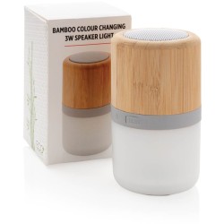 Bambusový reproduktor 3W s náladovým světlem