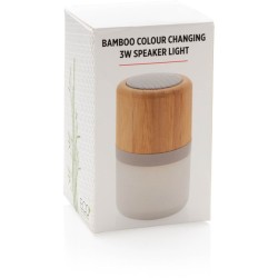 Bambusový reproduktor 3W s náladovým světlem
