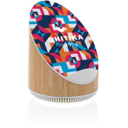 Bambusový reproduktor Ovate 5W s bezdrátovou nabíječkou 15W