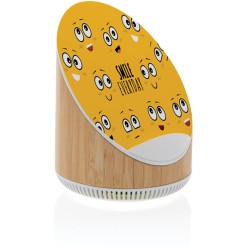 Bambusový reproduktor Ovate 5W s bezdrátovou nabíječkou 15W
