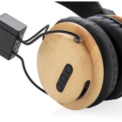 Bambusová bezdrátová sluchátka