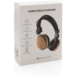 Bambusová bezdrátová sluchátka