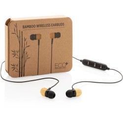 Bambusová bezdrátová sluchátka do uší