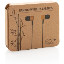Bambusová bezdrátová sluchátka do uší