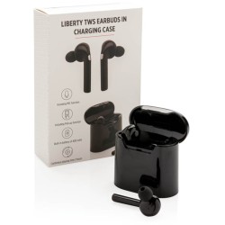 Skutečně bezdrátová sluchátka Liberty v nabíjecí krabičce
