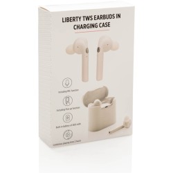 Skutečně bezdrátová sluchátka Liberty v nabíjecí krabičce