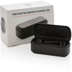 TWS bezdrátová sluchátka v nabíjecí krabičce Free Flow