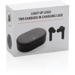 Light up TWS sluchátka v nabíjecí krabičce