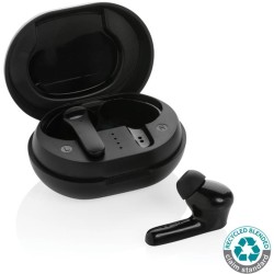 TWS sluchátka z RCS recyklovaného plastu