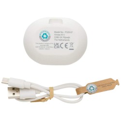 TWS sluchátka z RCS recyklovaného plastu